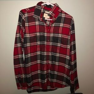 Black and red American eagle plaid shirt